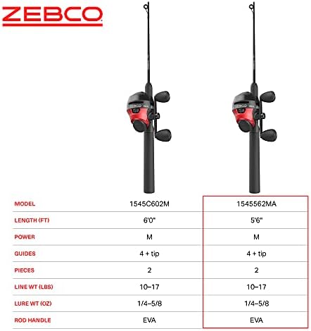 Zebco 404 Spincast Reel and 2-Piece Fishing Rod Combo, Durable Fiberglass Rod with EVA Handle, QuickSet Anti-Reverse Reel with Built-In Bite Alert, Pre-Spooled - Image 6