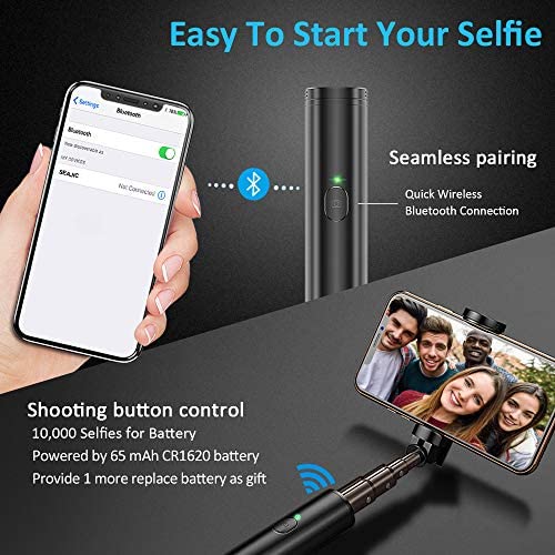 Vproof Monopod Selfie Stick Bluetooth, Lightweight Monopod Aluminum All in One Extendable Monopod Compact Design, Compatible with iPhone 14 Pro Max/14 Pro/14/14 Plus, Galaxy S22 - Image 4