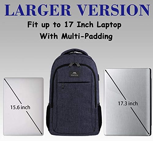 MATEIN Travel Laptop Backpack, Business Anti Theft Slim Durable Laptop Backpack with USB Charging Port, Water Resistant College Bag Computer Bag Gifts for Men & Women Fits 15.6 Inch Notebook, Grey - Image 51
